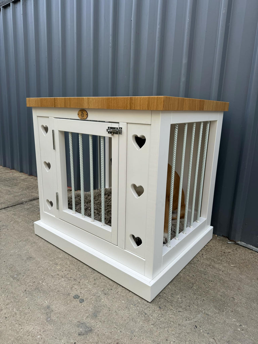 Curated visual reference: Visual Reference: Small Handcrafted Dog Crate