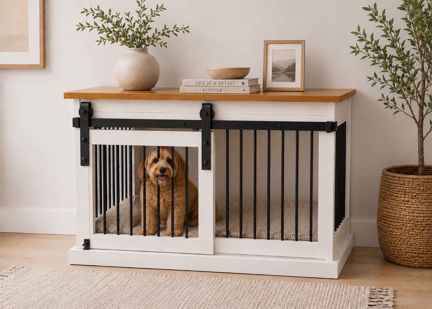Medium Handcrafted Dog Crate