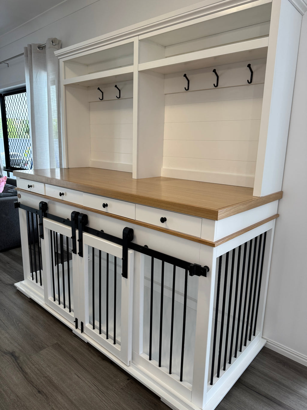 Double Door/Draws/Hutch Combination