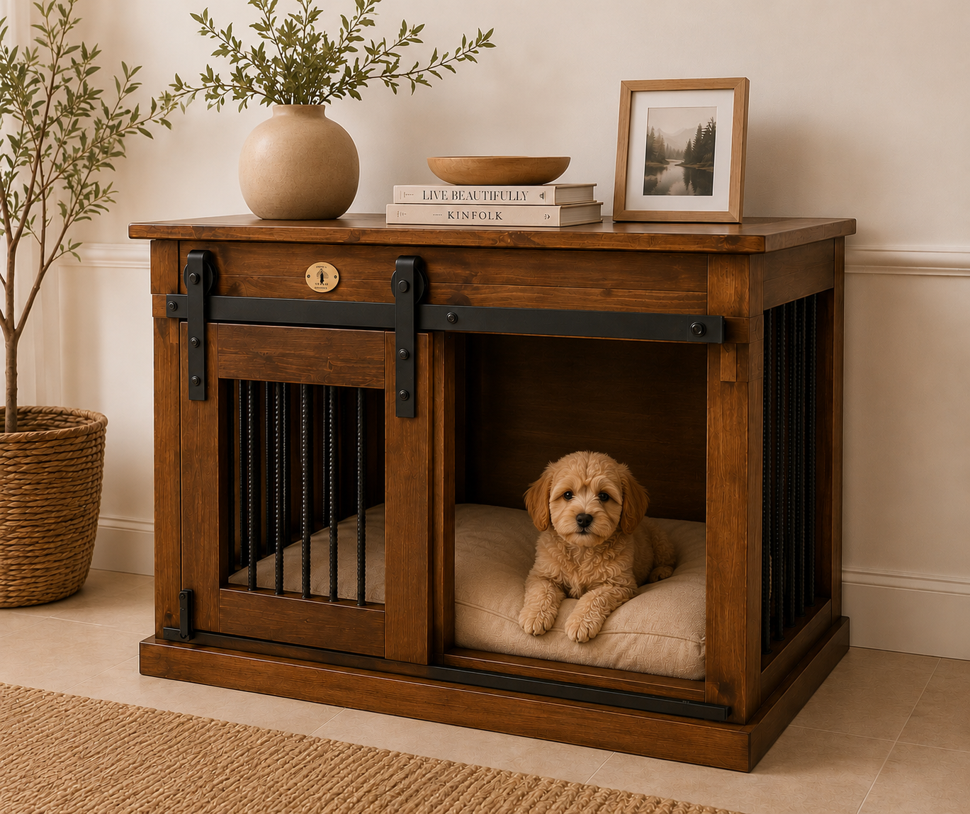 Small Handcrafted Dog Crate