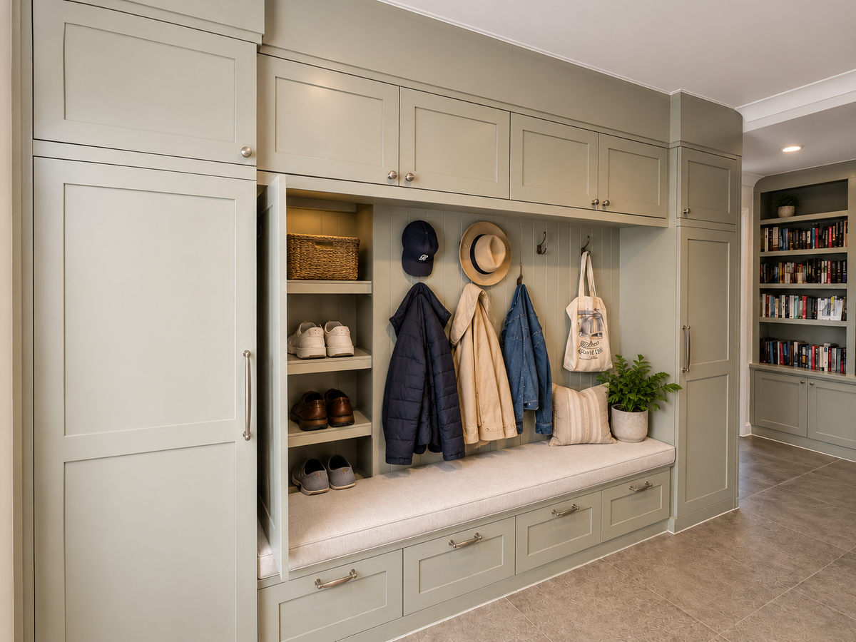 Custom Mudroom Storage