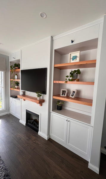 Custom Wall Units (Recycled Oregon Shelves)