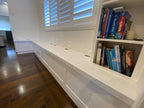 Media units with built in wine storage