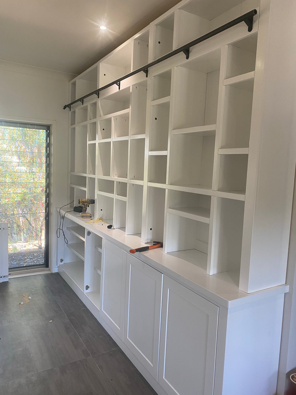 Custom library bookcases/ladders POA