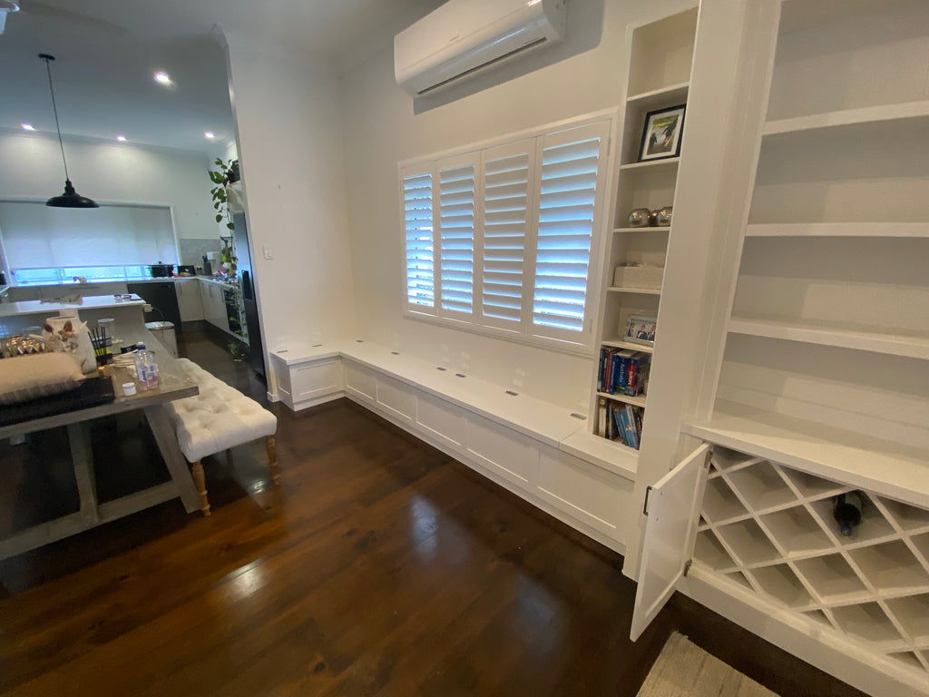 Media units with built in wine storage
