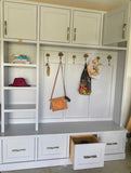 Custom built mudroom units (POA)