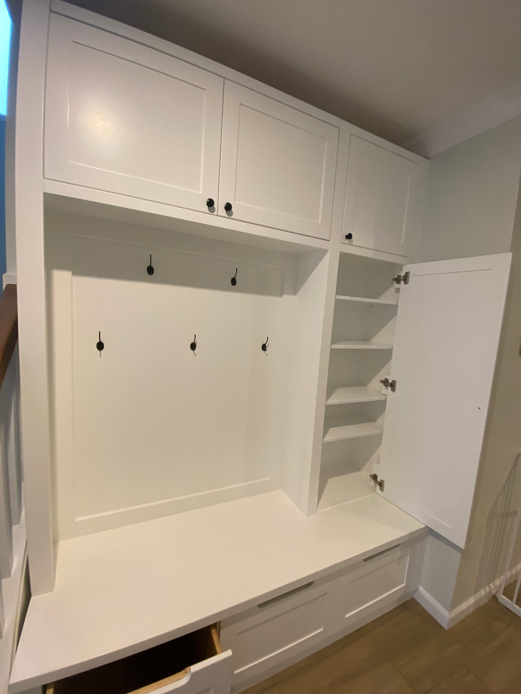 Custom built Mudroom Units