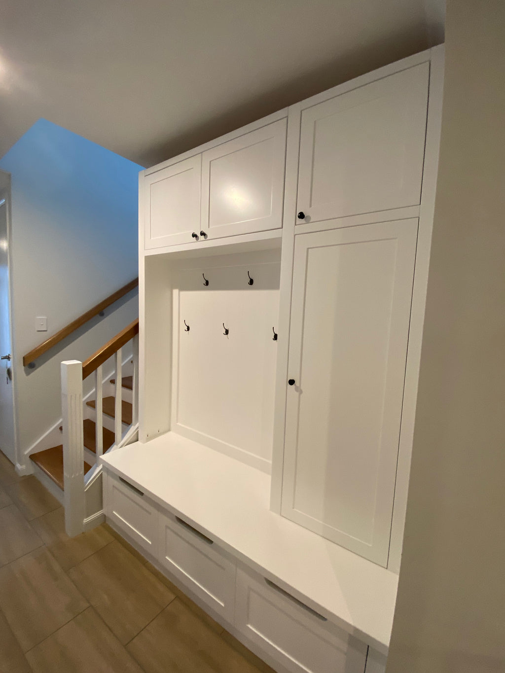 Custom built Mudroom Units