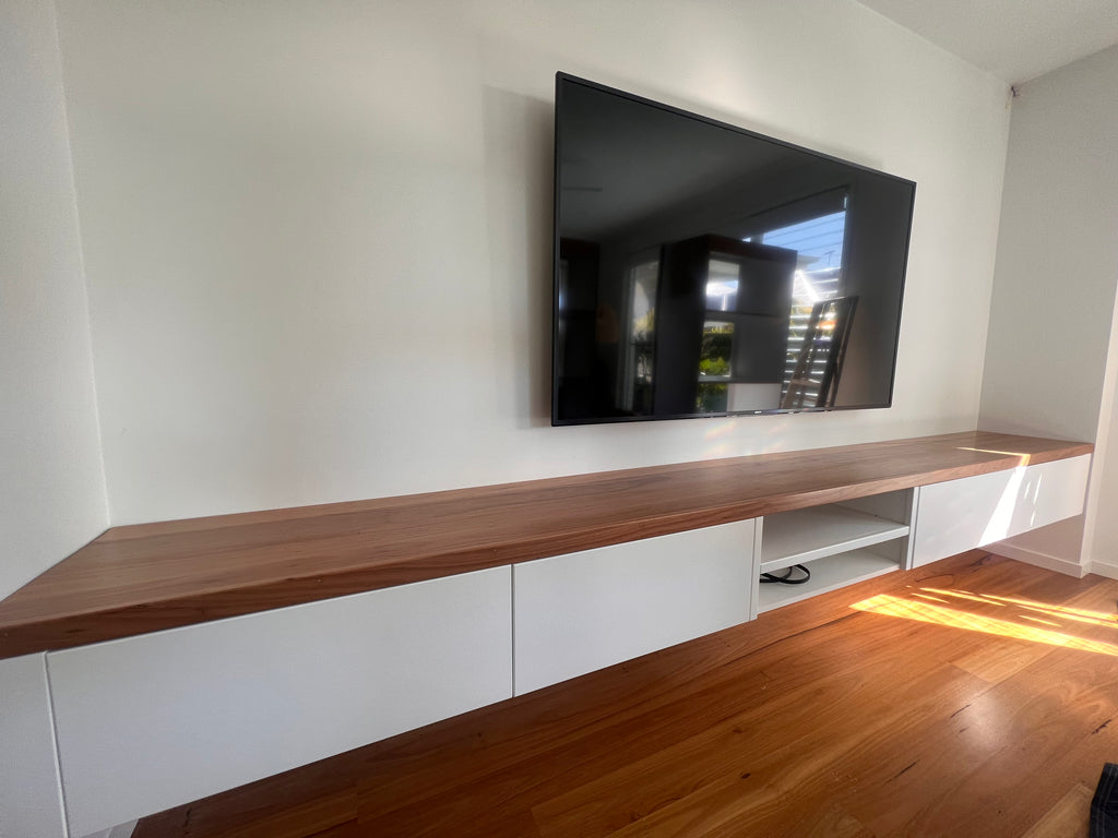 Floating wall unit (Blackbutt top)
